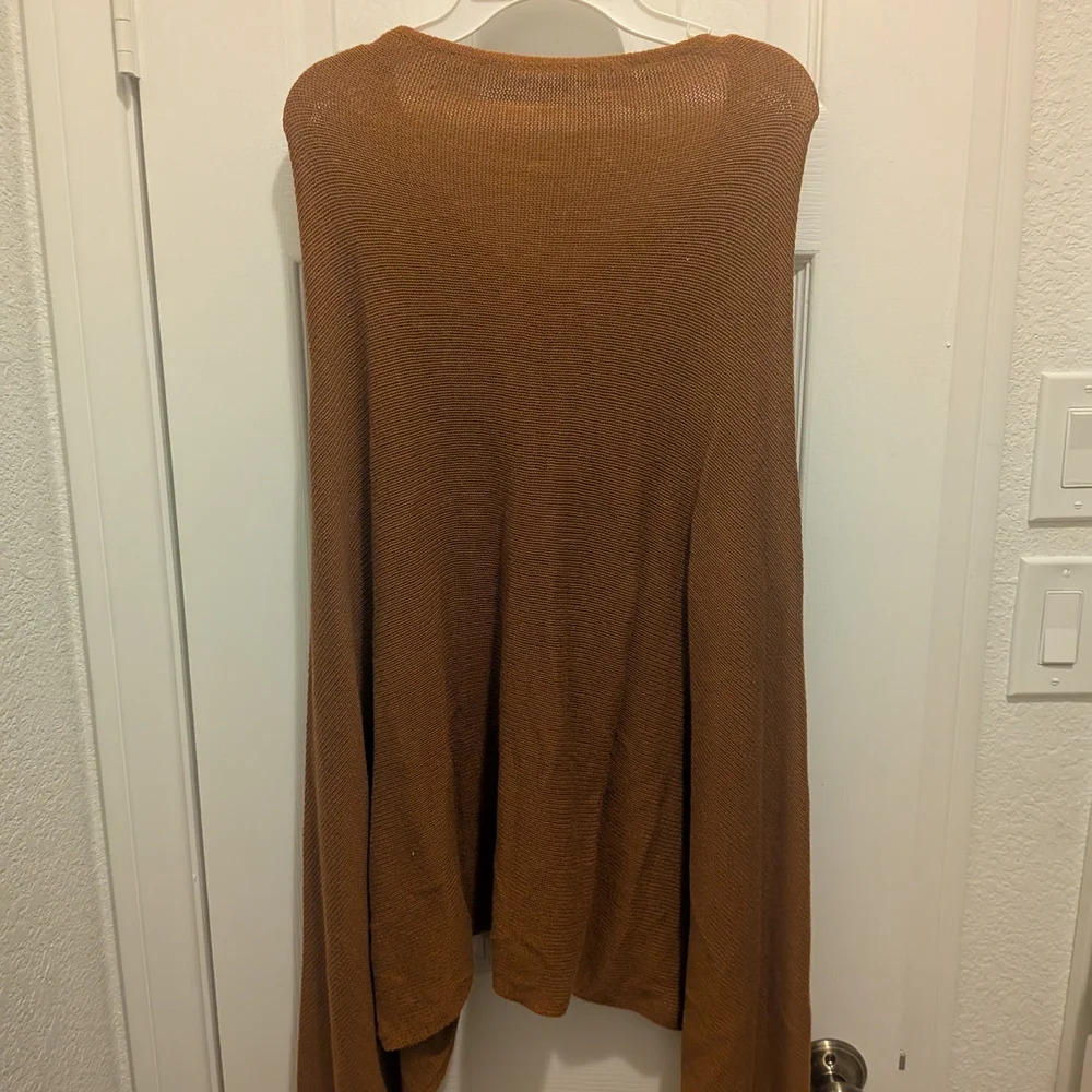 J Crew Rust Orange Cape Poncho - Picture 2 of 2
